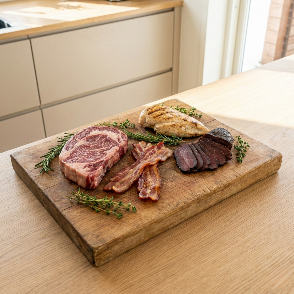 Keto-vennlig kött: biff, bacon, kycklingfilé och ren