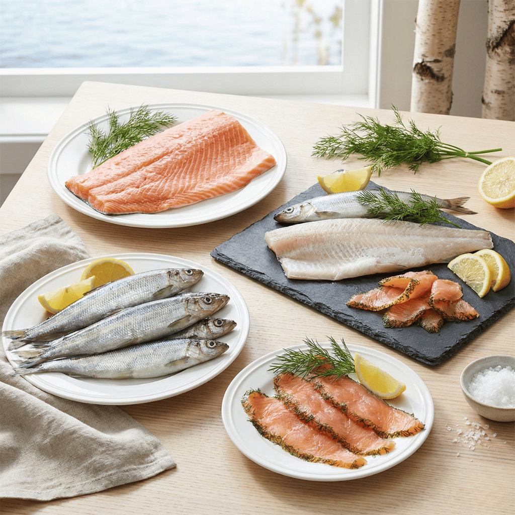 Norsk keto-fisk: lax, torsk, makrill och sild