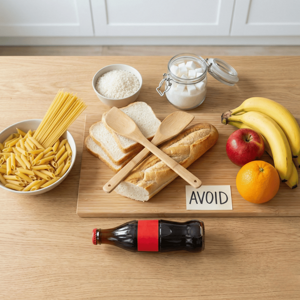 Livsmedel att undvika på keto – bröd, pasta, ris, socker och søt frukt