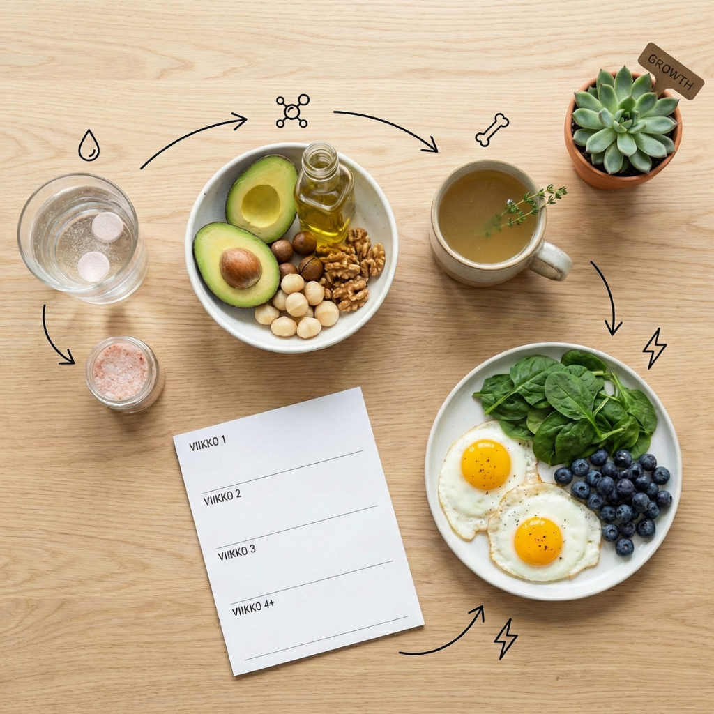 Tidslinje for ketos-symtom - de første veckane