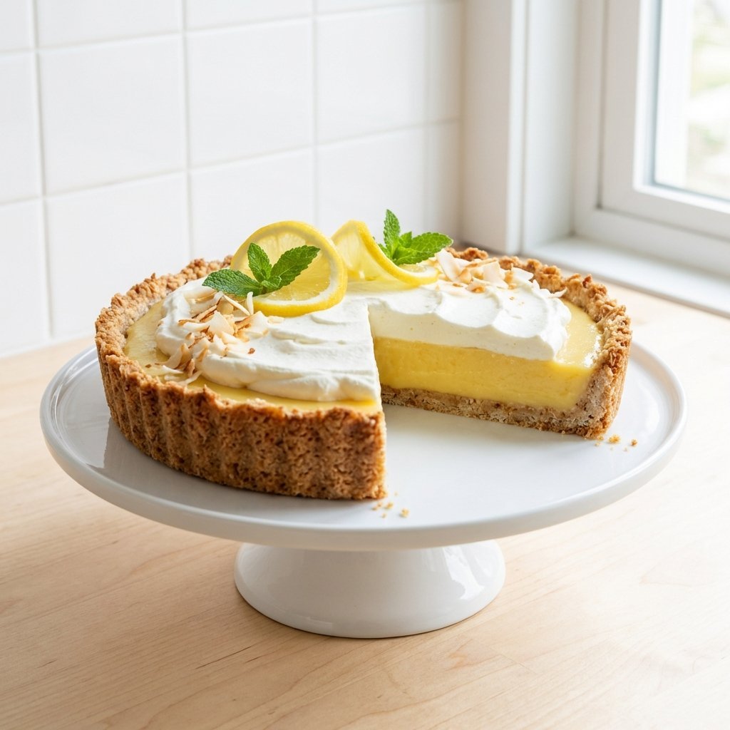 Färdig keto-paj med kokosbotten