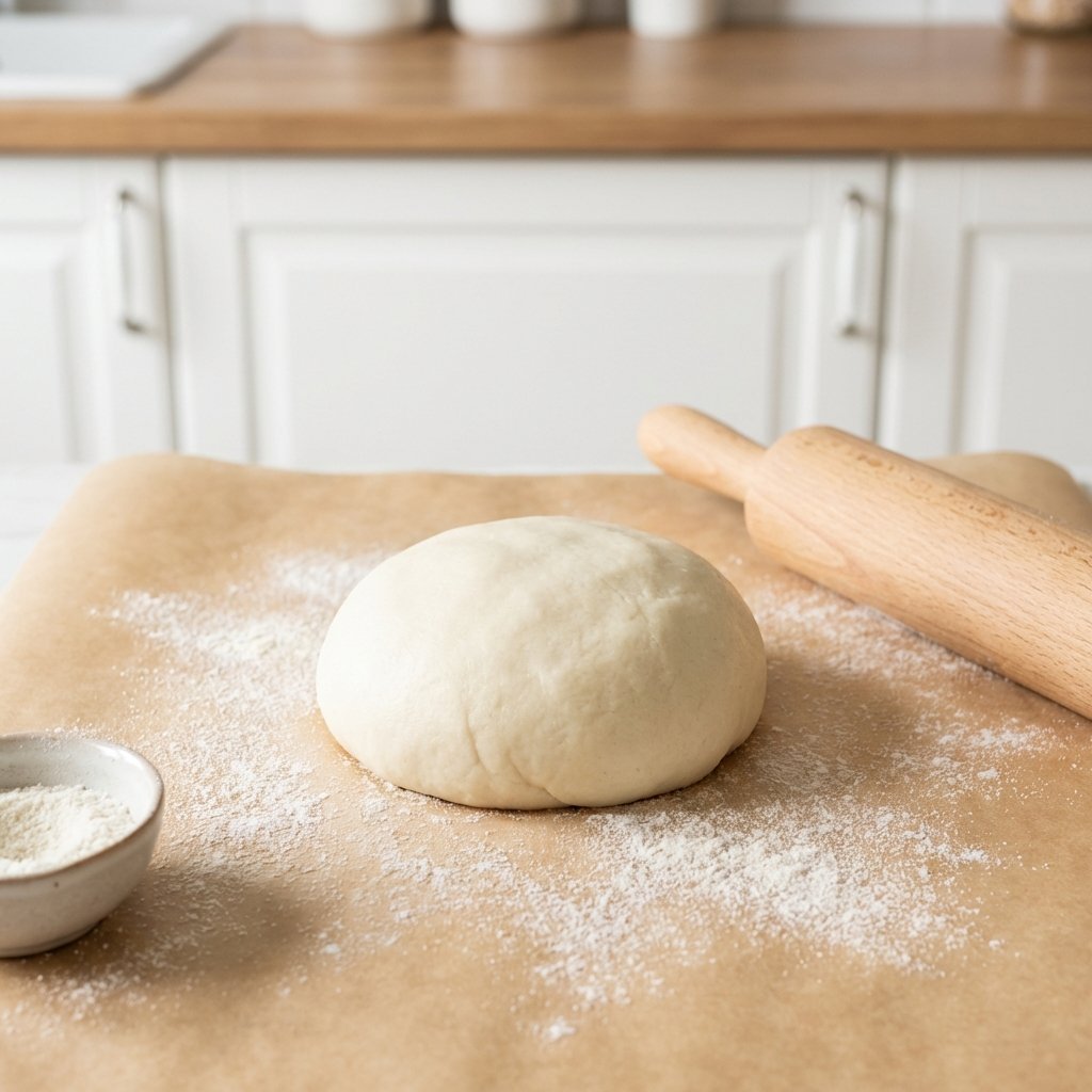 Kokosbotten-deg på bakplåtspapper