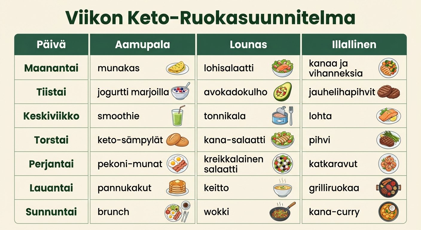 Keto kost eksempel én dag