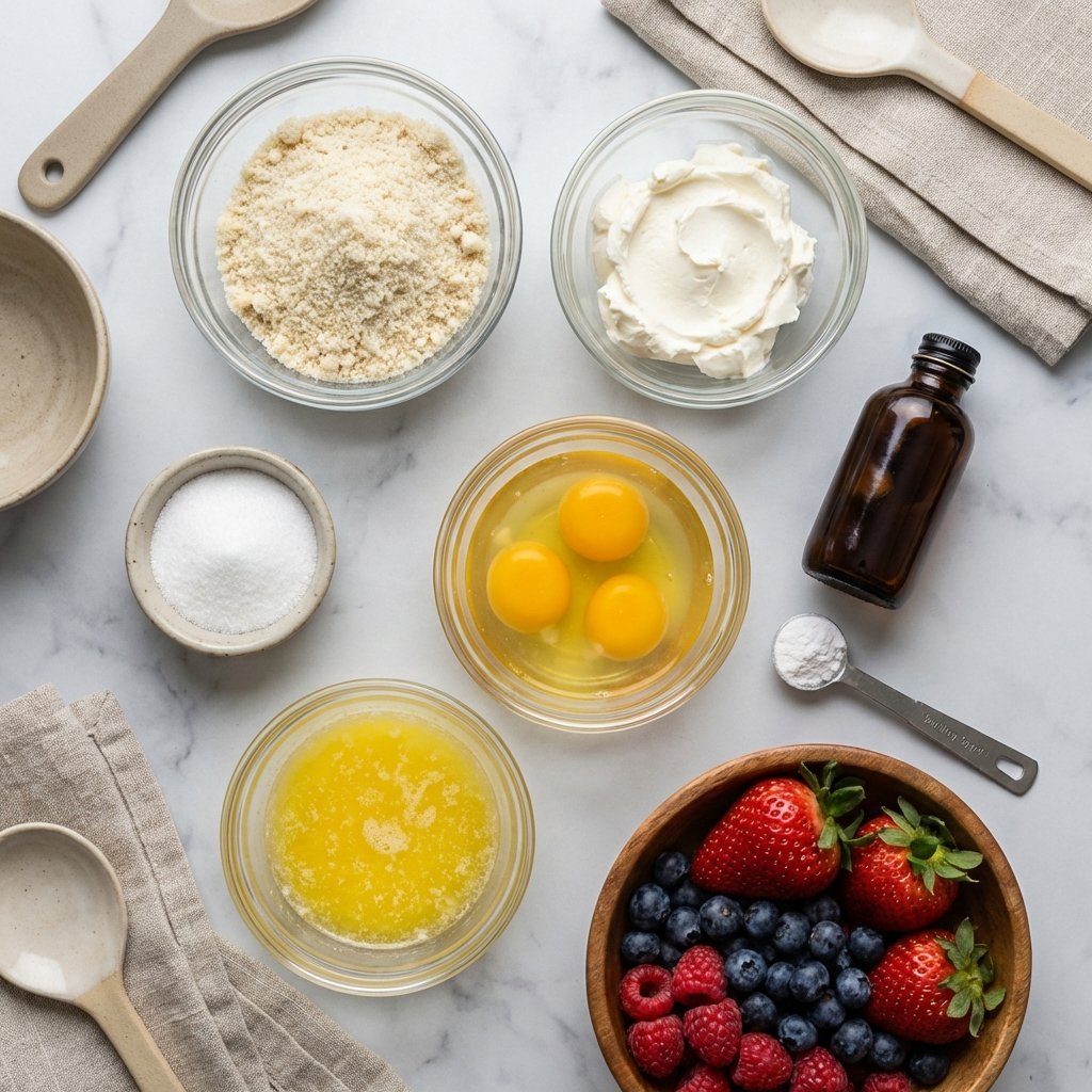 Ingredienser till keto våfflor – mandelmjöl och ägg