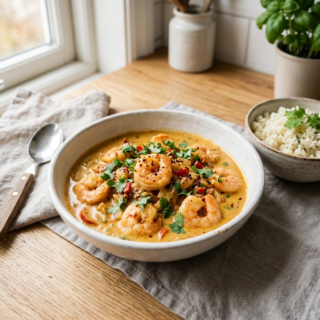 R&auml;kor i kokosmj&ouml;lk med blomk&aring;lsris