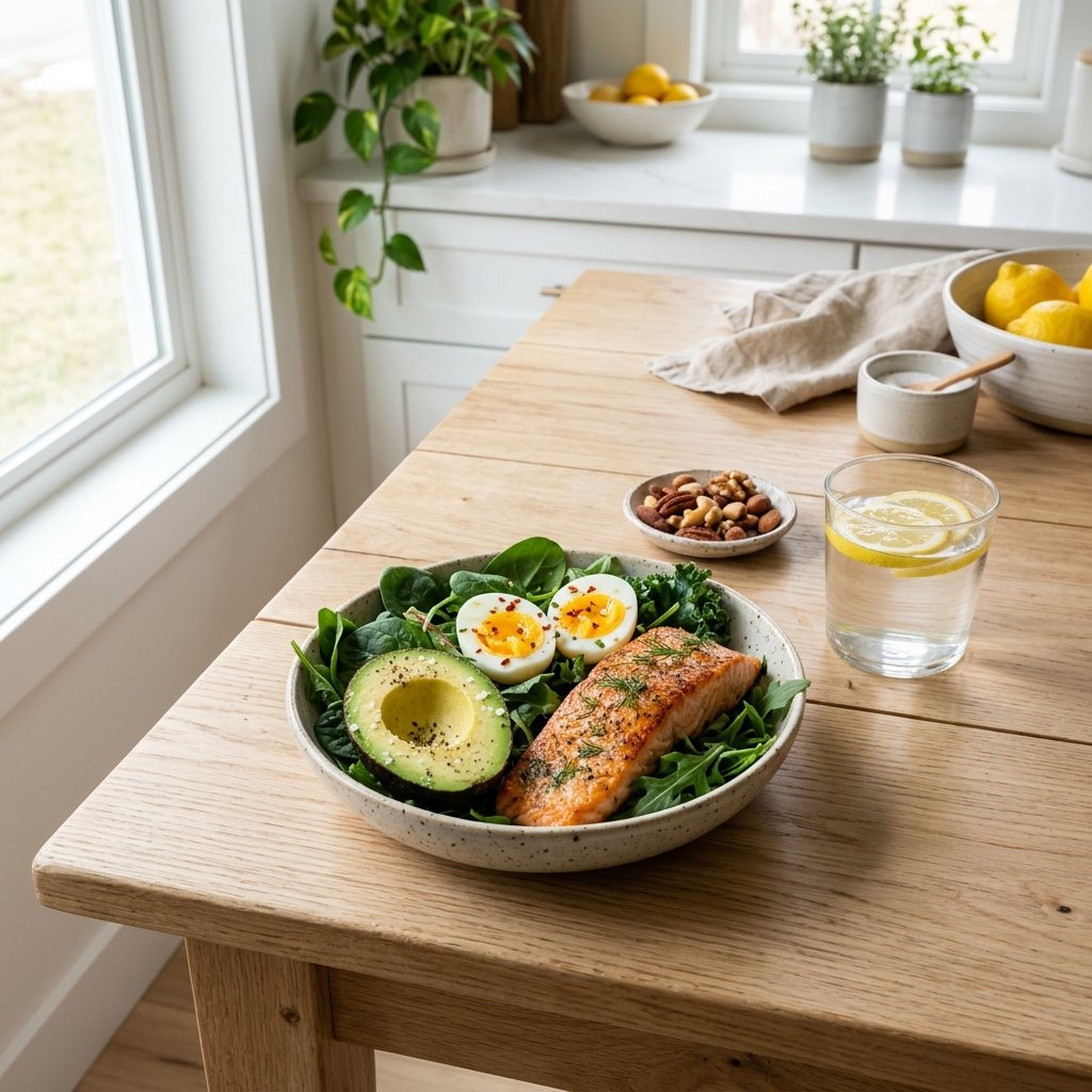 Hälsosam keto-måltid för att förebygga biverkningar